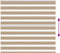 vidaXL - Zebra - Blind - 155x150 - cm - stofbreedte - 150,9 - cm - polyester - zandbruin