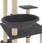 vidaXL - Kattenmeubel - met - sisal - krabpalen - 141 - cm - donkergrijs