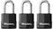 MasterLock M115EURTRILF - Hangsloten - 3 stuks - Gelijksluitend - 49mm - 8mm