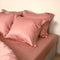 Coco & Cici - Tencel Sateen Hoeslaken Topper 180 x 210 x 5-8 cm - 2 Persoons Beddengoed - Lyocell - Elastiek Rondom - Terra Roze - Extra Zacht