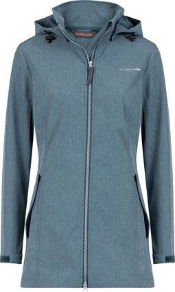 Life Line Harper Softshell Parka Dames Blauwgrijs Maat 42