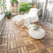 Coast Terrastegels Acaciahout 30,5 x 30,5 x 2,5 cm - Houten tegels - Antislip - Bruin (10 stuks)