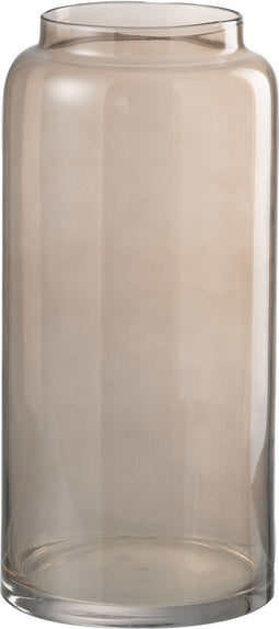 J-Line vaas Recht Lang - glas - amber - small - 40 cm hoog