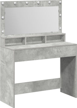 vidaXL - Make-uptafel - met - LED-verlichting - - - Betongrijs, - 100x41x135 - cm