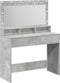 vidaXL - Make-uptafel - met - LED-verlichting - - - Betongrijs, - 100x41x135 - cm