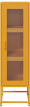 vidaXL - Hoge - kast - 36x39x123 - cm - koudgewalst - staal - mosterdgeel