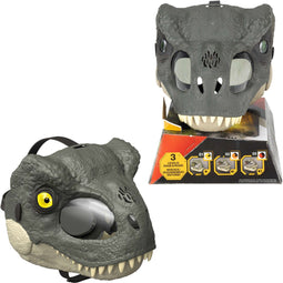 Mattel Jurassic World Rage 'N Roar - Tyrannosaurus rex Masker - LED ogen en geluid - Meerkleurig