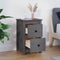vidaXL - Nachtkastje - 40x35x61,5 - cm - massief - grenenhout - grijs