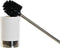 Toiletborstel/WC-borstel met houder wit/zilver 41 cm