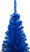 vidaXL - Kunstkerstboom - met - verlichting - en - kerstballen - 240 - cm - PVC - blauw