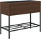 vidaXL - Plantenbak - met - schap - poly - rattan - bruin