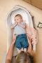 doomoo Lovely - Set van 3 babydoeken - Biologisch katoengaas superzacht absorberend multifunctioneel 70x70 cm - Flower Pink (3 stuks)