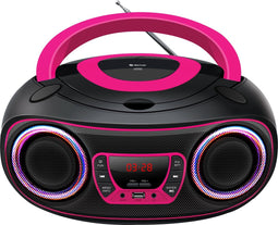 Denver TCL-212BT - Draagbare CD Speler met Bluetooth en FM Radio - Roze