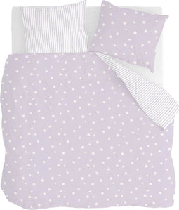 Walra Dekbedovertrek Little Daisies - Lits-Jumeaux 240x220 - 100% Katoen - Lila
