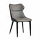 Leunstoel Zwart Grijs Staal 49 x 86 x 60 cm (2 Stuks)