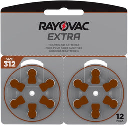 Rayovac Extra Hoorbatterijen 312 - Type 312 - 0% Kwik - 12 stuks