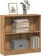 vidaXL - Boekenkast - 80x24x76 - cm - bewerkt - hout - artisanaal - eikenkleurig