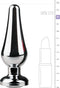 Zilveren metalen buttplug met diamant