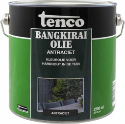 Tenco Bangkirai Olie - Antraciet - 2,5 Liter | Bescherming en Houtverzorging