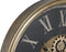 Muurklok Home ESPRIT Zwart Gouden Kristal Ijzer 80 x 9,5 x 80 cm