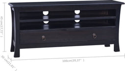 vidaXL - Tv-meubel - 100x30x45 - cm - massief - mahoniehout - lichtkoffiekleurig
