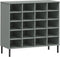 vidaXL - Schoenenrek - met - metalen - poten - OSLO - 95x35x86 - cm - grenenhout - wit