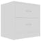 vidaXL - Nachtkastjes - 2 - st - 40x30x40 - cm - bewerkt - hout - hoogglans - wit