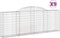 vidaXL - Schanskorven - 9 - st - gewelfd - 300x30x100/120 - cm - ijzer