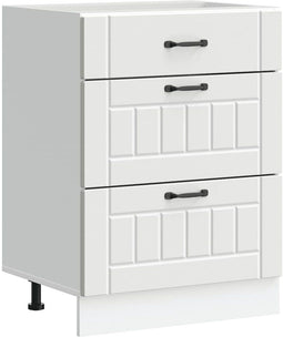 vidaXL - Keuken - onderkast - Lucca - bewerkt - hout - wit