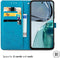 iMoshion Hoesje Geschikt voor Motorola Moto G62 Hoesje Met Pasjeshouder - iMoshion Mandala Bookcase - Turquoise