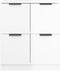 vidaXL - Dressoir - 60x30x70 - cm - bewerkt - hout - hoogglans - wit
