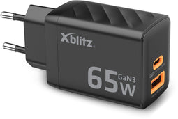Xblitz XC2 - Lader - 65W GaN3 technologie met 2 USB-poorten - Zwart