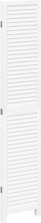 vidaXL - Kamerscherm - met - 3 - panelen - massief - paulowniahout - wit