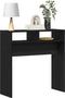 vidaXL - Zwarte - Eiken - Console - Tafel - - - 78x30x80 - cm - - - Gemaakt - van - Samengesteld - Hout