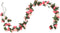 Kerstslingers met bloemen 6 st 240 cm rozé