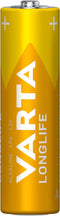 Varta Longlife AA - Alkaline Batterijen - 50,5mm - Geel