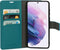 Mobiparts Galaxy S21 - Wallet Case - Saffiano motief - Turquoise