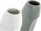 Vaas DKD Home Decor 11 x 11 x 26,8 cm Gezicht Keramisch Grijs Wit (2 Stuks)