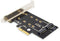 Digitus DS-33170 - M.2 NVMe SSD Expansion Card - 2-Slot PCIe 3.0 x4