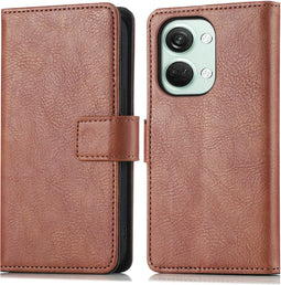 imoshion Hoesje Geschikt voor OnePlus Nord 3 Hoesje Met Pasjeshouder - imoshion Luxe Bookcase - Bruin