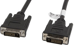 Lanberg CA-DVID-10CC-0030-BK - DVI-D Stekker naar DVI-D Stekker - Dual Link Kabel 3m - Zwart