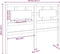 vidaXL - Hoofdbord - 145,5x4x100 - cm - massief - grenenhout - honingbruin