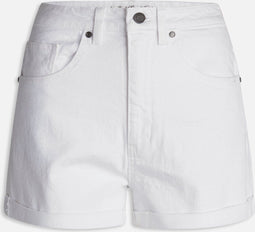 SISTERS POINT Ossy-Sho3 - Dames Short - Spijkerbroekje met 5 zakken en omslagdetail - M
