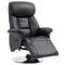 HOMCOM Relaxfauteuil - Ligfunctie 360° Draaibaar - Zwart - 78 x 80 cm
