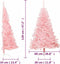 vidaXL - Kunstkerstboom - met - standaard - half - 120 - cm - PVC - roze