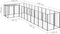 vidaXL - Hondenkennel - 25,41 - m² - staal - zilverkleurig
