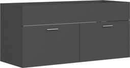 vidaXL - Wastafelkast - 100x38,5x46 - cm - bewerkt - hout - grijs