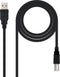 USB 2.0 A to USB B Cable NANOCABLE 10.01.0105-BK Black (4,5 m)