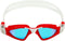 Aquasphere Kayenne Small - Zwembril - Volwassenen - Blue Titanium Mirrored Lens - Rood/Wit