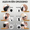 Sansbeauté® Skull Sharp PRO - 6-in-1 Scheerapparaat - Draadloos Opladen - Zwart-Zilver